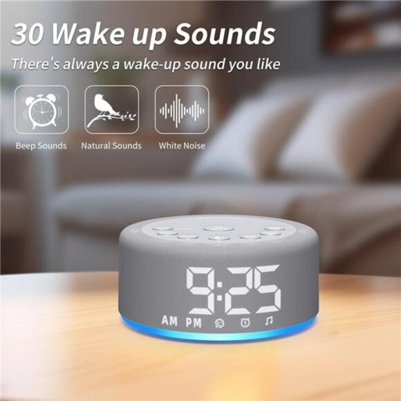Sound Machine Alarm Clock Night Light White Noise Machine with 27 - Picture 6 of 8